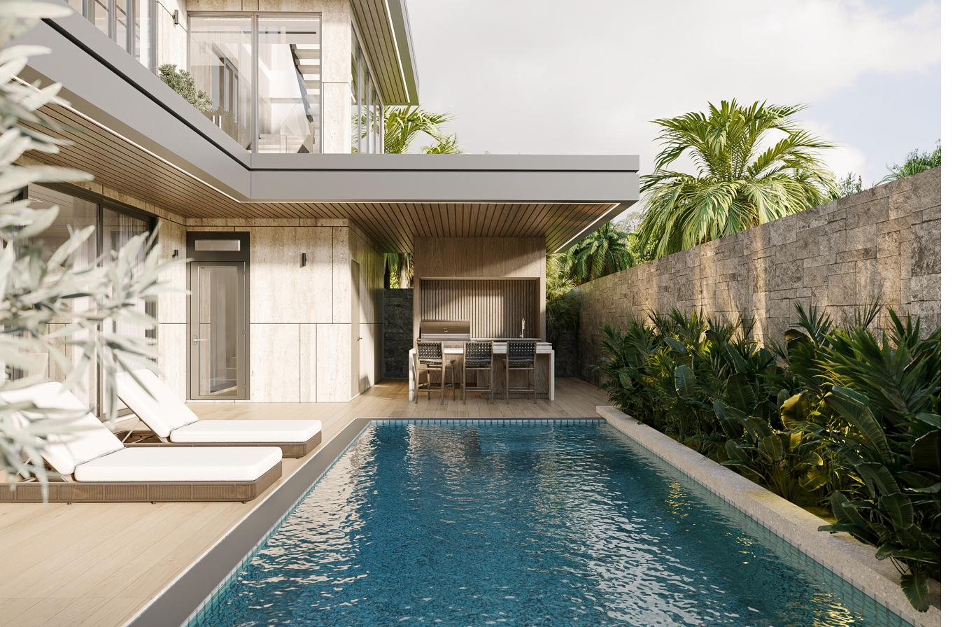 Villa Costera Wongamat pool with outdoor bar