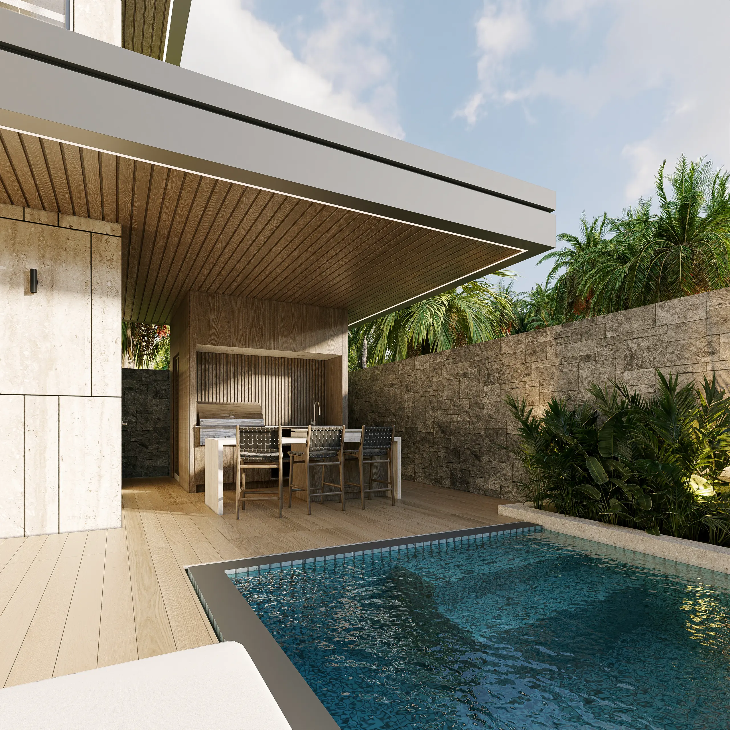 Villa Costera Wongamat pool with outdoor bar